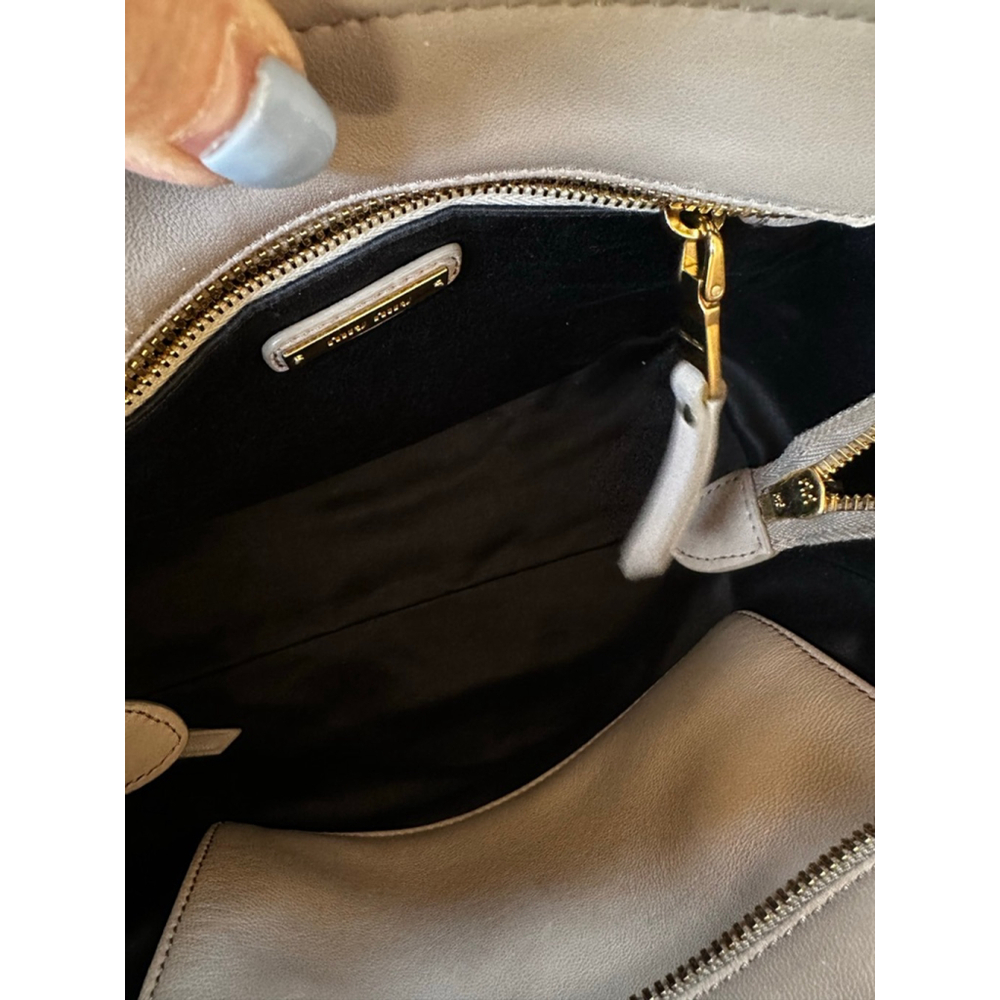 Miu Miu Beige Leather Tote Bag - Picture 14 of 14